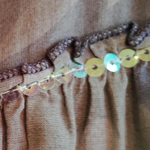 Younique Y2K Layered Camouflage Sequins Skirt Womens  100% Cotton Size S - Picture 3 of 3